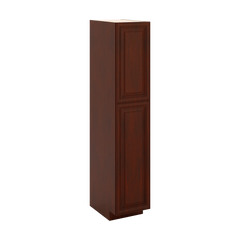 J&K Mahogany J5 Pantry w/Roll-Out Trays 18" W x 90" H x 27" D