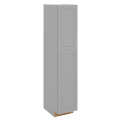 J&K Castle Grey S5 Pantry w/Roll-Out Trays 18" W x 90" H x 27" D
