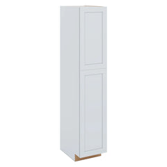 J&K White Shaker S8 Pantry w/Roll-Out Trays 18" W x 90" H x 27" D