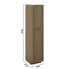 J&K Hazel H8 Pantry w/Roll-Out Trays 18" W x 90" H x 27" D