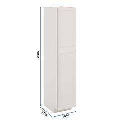 J&K Pure B5 Pantry w/Roll-Out Trays 18" W x 90" H x 27" D