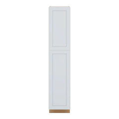 J&K White Shaker S8 Pantry w/Roll-Out Trays 18" W x 90" H x 27" D