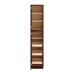 J&K Mahogany J5 Pantry w/Roll-Out Trays 18" W x 90" H x 27" D