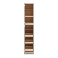 J&K Pebble B6 Pantry w/Roll-Out Trays 18" W x 90" H x 27" D
