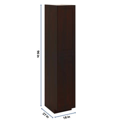 J&K Java Coffee S1 Pantry w/Roll-Out Trays 18" W x 96" H x 27" D