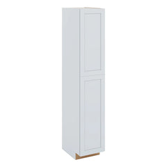 J&K White Shaker S8 Pantry w/Roll-Out Trays 18" W x 96" H x 27" D