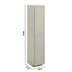 J&K Pebble B6 Pantry w/Roll-Out Trays 18" W x 96" H x 27" D