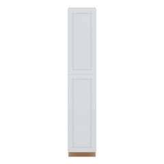J&K White Shaker S8 Pantry w/Roll-Out Trays 18" W x 96" H x 27" D
