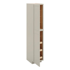 J&K Pebble B6 Pantry w/Roll-Out Trays 18" W x 96" H x 27" D