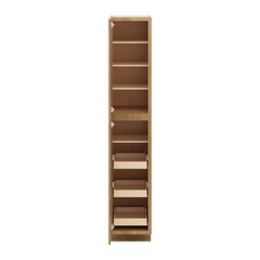 J&K Butterscotch B8 Pantry w/Roll-Out Trays 18" W x 96" H x 27" D