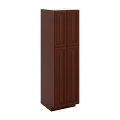J&K Mahogany J5 Pantry w/Roll-Out Trays 24" W x 84" H x 27" D