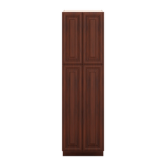 J&K Mahogany J5 Pantry w/Roll-Out Trays 24" W x 84" H x 27" D