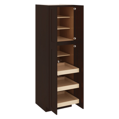 J&K Java Coffee S1 Pantry w/Roll-Out Trays 24" W x 84" H x 27" D
