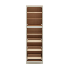J&K Pebble B6 Pantry w/Roll-Out Trays 24" W x 84" H x 27" D