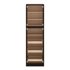 J&K Espresso K8 Pantry w/Roll-Out Trays 24" W x 84" H x 27" D