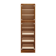 J&K Mocha Glazed K10 Pantry w/Roll-Out Trays 24" W x 84" H x 27" D