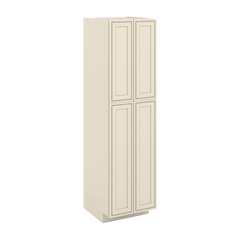 J&K Pearl Glazed H9 Pantry w/Roll-Out Trays 24" W x 90" H x 27" D