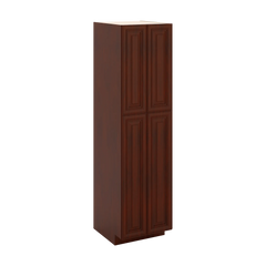J&K Mahogany J5 Pantry w/Roll-Out Trays 24" W x 90" H x 27" D