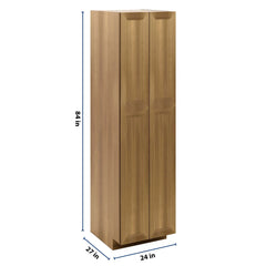 J&K Butterscotch B8 Pantry w/Roll-Out Trays 24" W x 90" H x 27" D