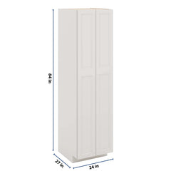 J&K Pure B5 Pantry w/Roll-Out Trays 24" W x 90" H x 27" D