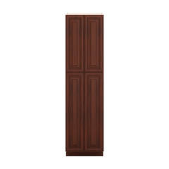 J&K Mahogany J5 Pantry w/Roll-Out Trays 24" W x 90" H x 27" D