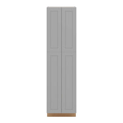 J&K Castle Grey S5 Pantry w/Roll-Out Trays 24" W x 90" H x 27" D