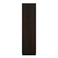 J&K Espresso K8 Pantry w/Roll-Out Trays 24" W x 90" H x 27" D