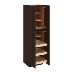 J&K Java Coffee S1 Pantry w/Roll-Out Trays 24" W x 90" H x 27" D