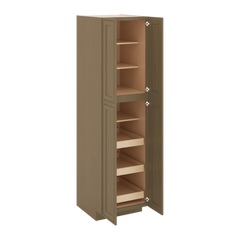 J&K Hazel H8 Pantry w/Roll-Out Trays 24" W x 90" H x 27" D
