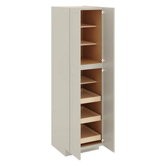 J&K Pebble B6 Pantry w/Roll-Out Trays 24" W x 90" H x 27" D