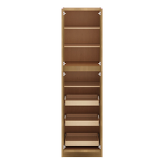 J&K Butterscotch B8 Pantry w/Roll-Out Trays 24" W x 90" H x 27" D