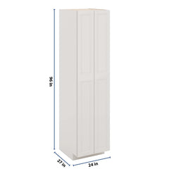 J&K Pure B5 Pantry w/Roll-Out Trays 24" W x 96" H x 27" D