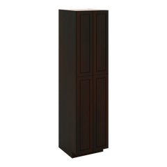 J&K Espresso K8 Pantry w/Roll-Out Trays 24" W x 96" H x 27" D