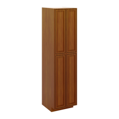J&K Mocha Glazed K10 Pantry w/Roll-Out Trays 24" W x 96" H x 27" D