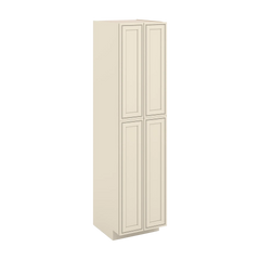 J&K Pearl Glazed H9 Pantry w/Roll-Out Trays 24" W x 96" H x 27" D
