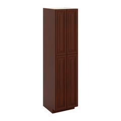 J&K Mahogany J5 Pantry w/Roll-Out Trays 24" W x 96" H x 27" D