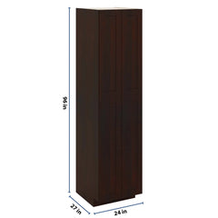 J&K Java Coffee S1 Pantry w/Roll-Out Trays 24" W x 96" H x 27" D