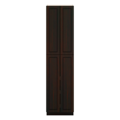 J&K Espresso K8 Pantry w/Roll-Out Trays 24" W x 96" H x 27" D