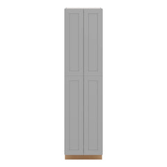 J&K Castle Grey S5 Pantry w/Roll-Out Trays 24" W x 96" H x 27" D