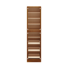 J&K Mocha Glazed K10 Pantry w/Roll-Out Trays 24" W x 96" H x 27" D
