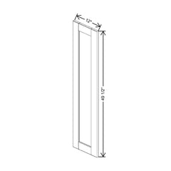 Mocha Replacement Bottom Pantry Door Panel 12" W x 49 1/2" H