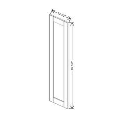 Mocha Replacement Bottom Pantry Door Panel 13 1/2" W x 49 1/2" H