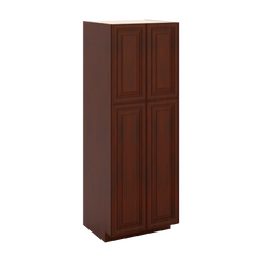 J&K Mahogany J5 Pantry w/Roll-Out Trays 30" W x 84" H x 27" D