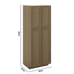J&K Hazel H8 Pantry w/Roll-Out Trays 30" W x 84" H x 27" D