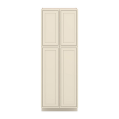 J&K Pearl Glazed H9 Pantry w/Roll-Out Trays 30" W x 84" H x 27" D