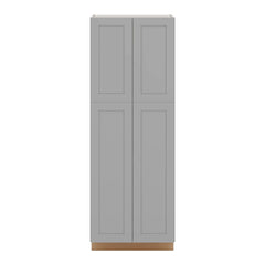J&K Castle Grey S5 Pantry w/Roll-Out Trays 30" W x 84" H x 27" D