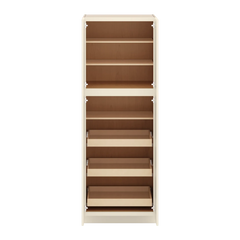 J&K Pearl Glazed H9 Pantry w/Roll-Out Trays 30" W x 84" H x 27" D
