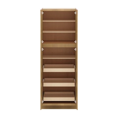 J&K Butterscotch B8 Pantry w/Roll-Out Trays 30" W x 84" H x 27" D