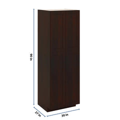 J&K Java Coffee S1 Pantry w/Roll-Out Trays 30" W x 90" H x 27" D