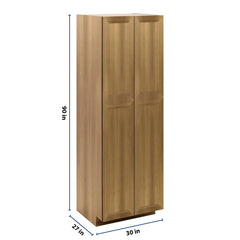 J&K Butterscotch B8 Pantry w/Roll-Out Trays 30" W x 90" H x 27" D